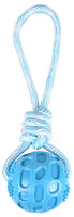 Speelgoed Rudo Trektouw Twist met bal Lichtblauw &amp; Wit