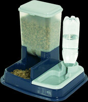 Voer- en waterautomaat Duo Max Blauw