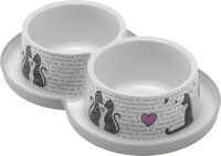 Eet- en drinkpot Combo Cats in love Wit