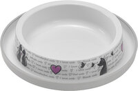 Eet- en drinkpot Cats in love Rond Wit