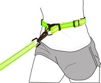 Jogginglijn met heupriem Diran Fluo geel