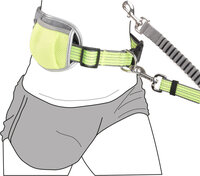 Jogginglijn met heupriem Rono Fluo geel