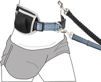 Jogginglijn met heupriem Rono Blauw