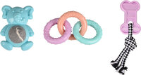 Speelgoed Puppy Loekie Olifant &amp; Been &amp; Ring Meerkleurig