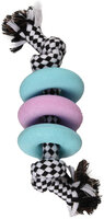 Speelgoed Puppy Loekie Ring &amp; Touw met 2 knopen Meerkleurig