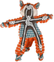 Kong Speelgoed Knots Floppy Vos met touw Oranje