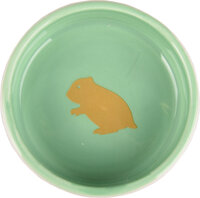 Eet- en drinkpot Hamster Aila Rond Wit &amp; Groen