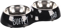 Eet- en drinkpot Duo Dinner Divar Zwart &amp; Zilver