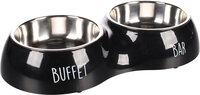 Eet- en drinkpot Duo Dinner Divar Zwart &amp; Zilver