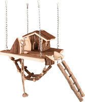 Knaagdierhuis &amp; Speelgoed Pure Home Milly Huis &amp; Hangbrug Bruin