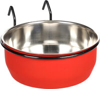 Eet- en drinkpot Avaro Rond Rood &amp; Zilver