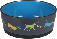 Eet- en drinkpot Cori Rond Donkergrijs &amp; Blauw