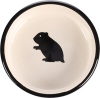 Eet- en drinkpot Hamster Nala Rond Zwart &amp; Wit