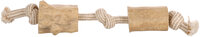 Speelgoed Java Touw met 3 knopen met blok(ken) Lichtbruin