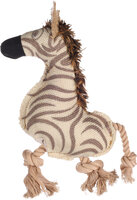Speelgoed Vacan Zebra met touw Beige