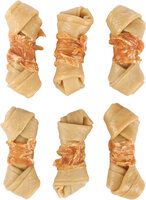 Snack Zero rawhide Geknoopt Been met kip 6cm 20gr / 6 st 120gr