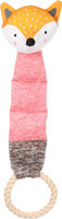 Speelgoed Puppy Britty Vos met touw Roze