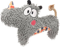 Speelgoed Saffia Neushoorn met touw Grijs