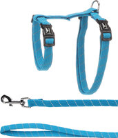 Harnas met looplijn Grote katten Elza Blauw