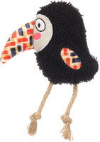 Speelgoed Saffia Vogel met touw Zwart