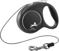 Flexi Rollijn Black Design Koord Zwart Zilver