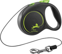 Flexi Rollijn Black Design Koord Zwart Groen