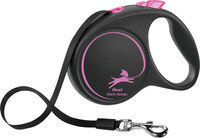 Flexi Rollijn Black Design Band Zwart Roze