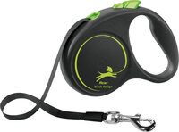 Flexi Rollijn Black Design Band Zwart Groen