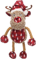Kerst Speelgoed lange poten Krola Rendier &amp; Touw Bruin