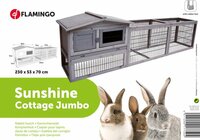 Konijnenhok Jumbo Cottage Grijs