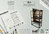 Voli&egrave;re Chirpy Court zwart/bruin