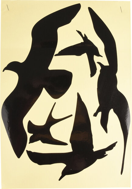 Sticker Siloe Vogelsilhouet Zwart