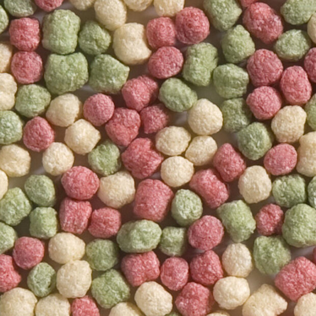 Vijvervoer Beige Groen Rood