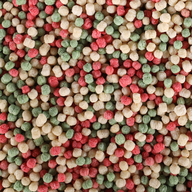 Vijvervoer Beige Groen Rood