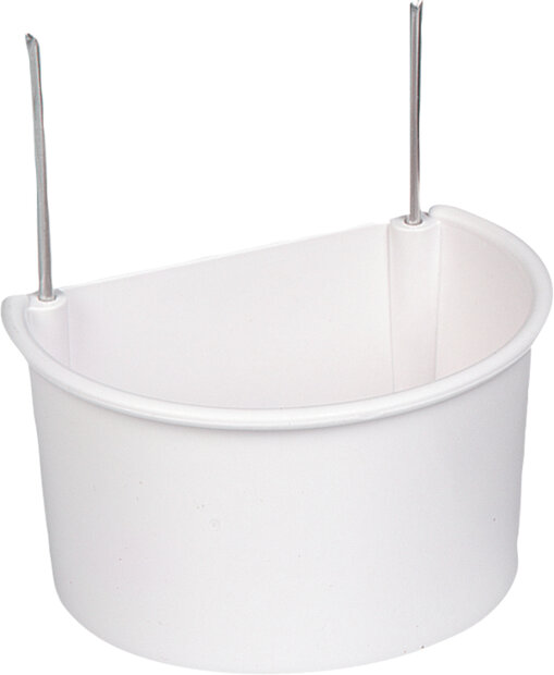 Zaad- en waterbakje Yori Halfrond Wit