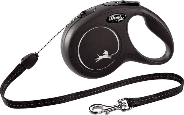 Flexi Rollijn New Classic Koord Zwart