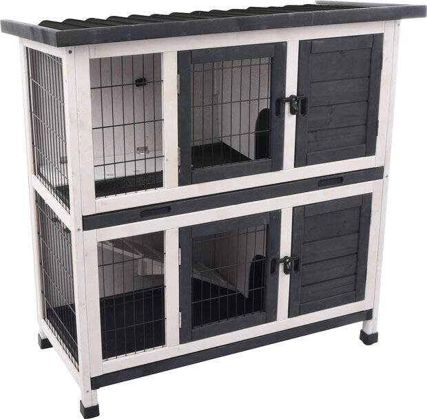 Konijnenhok Combi 1 Rustic Grijs