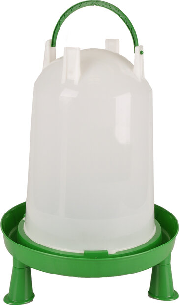 Drinkklok met pootjes Pluimvee Twist Groen &amp; Wit