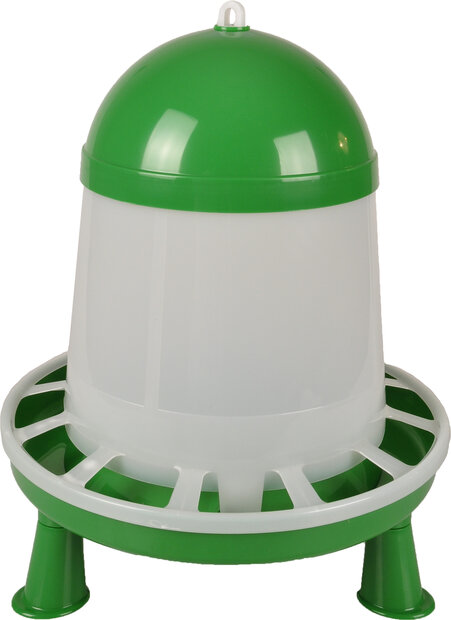 Voederbak met pootjes Pluimvee Twist Groen &amp; Wit