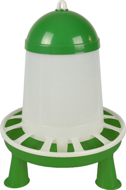 Voederbak met pootjes Pluimvee Twist Groen &amp; Wit