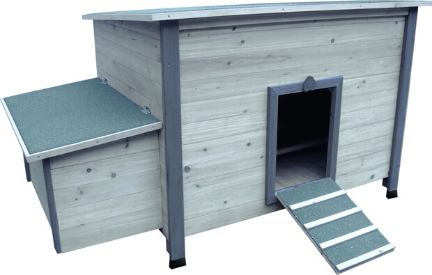 Kippenhok Fort Cottage Grijs