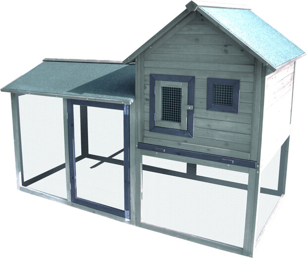 Kippenhok Calimero Cottage Grijs