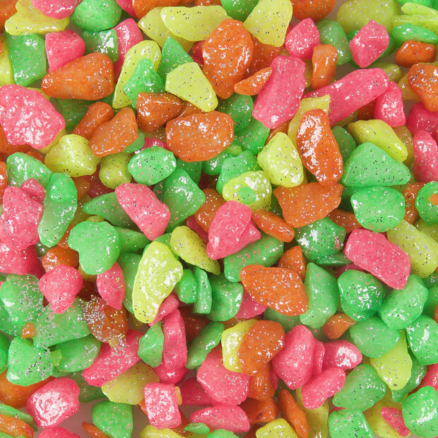 Grind Neon glitter Fluo geel Fluo groen Fluo oranje Fluo rood Fluo roze