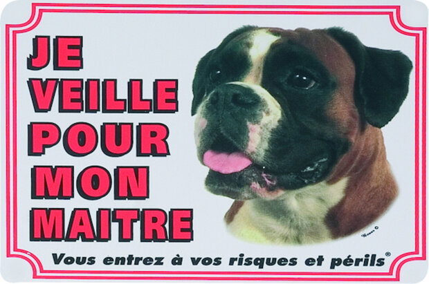 Waakbord FR Boxer Wit