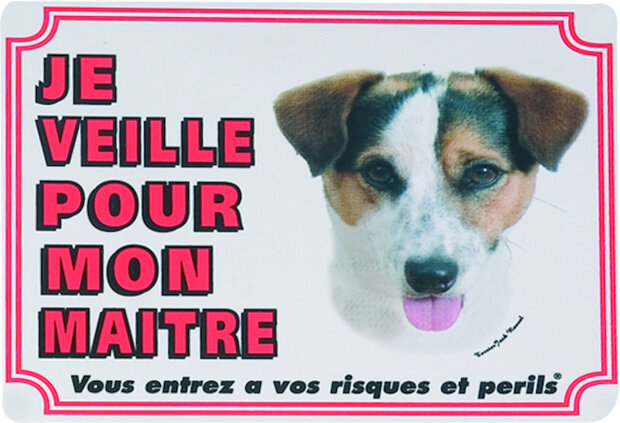 Waakbord FR Jack russell Wit
