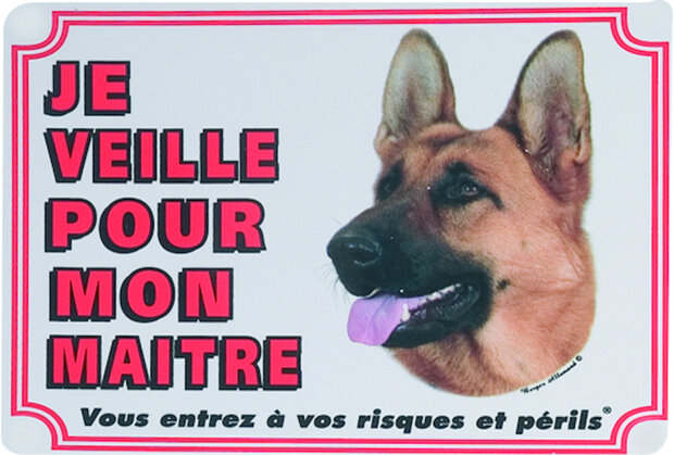 Waakbord FR Duitse herder Wit