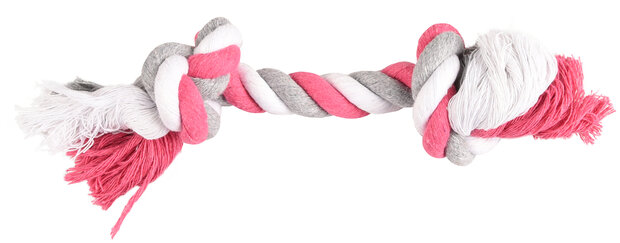 Speelgoed Jim Touw met 2 knopen Fuchsia