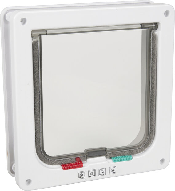 Poezendeur 4-standen Vego Wit