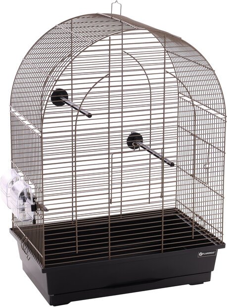 Parkietenkooi Klara 2 Metaal taupe Zwart