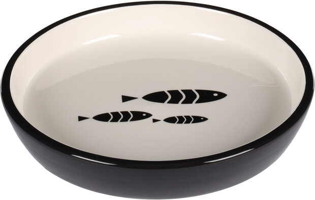 Eet- en drinkpot Sardi Rond Zwart &amp; Wit